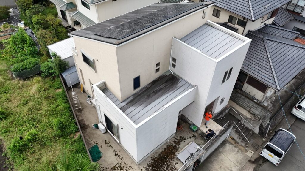 北区 屋根塗装・外壁塗装 4度塗り施工 施工前