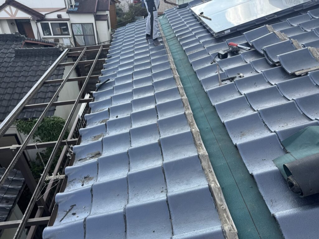 ルーフィング後瓦戻し