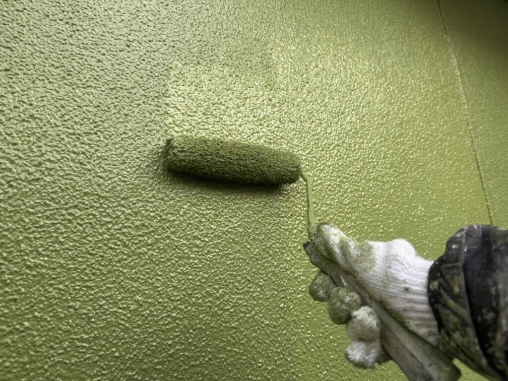 熊本市中央区　外壁塗装４層目上塗り