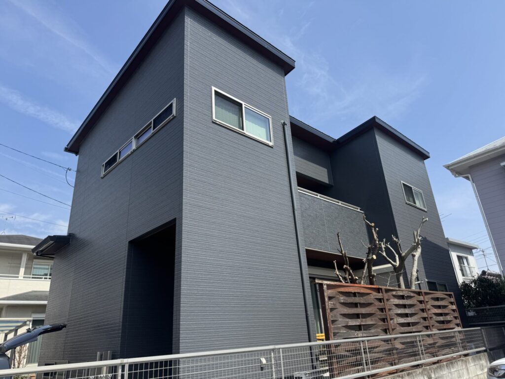 熊本県熊本市 東区A様邸　外壁塗装4度塗り仕上げにてより強固な塗膜に