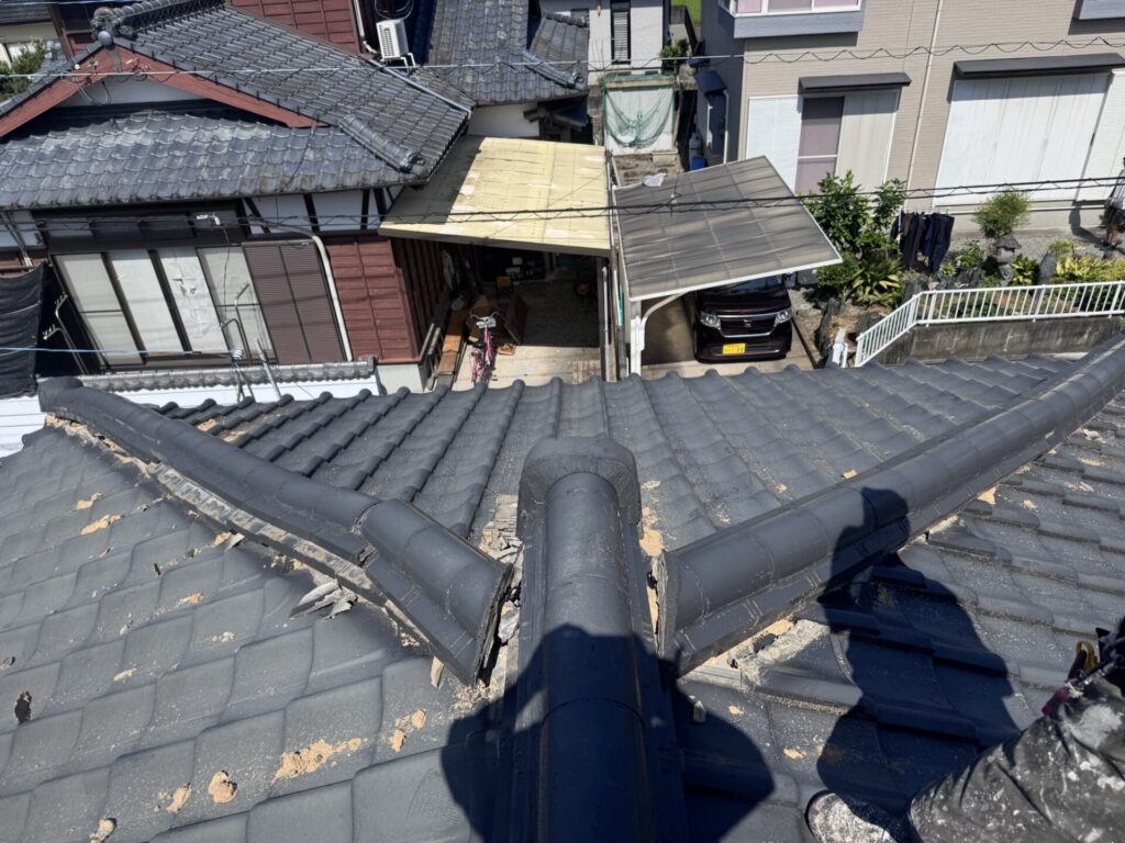 八代市　棟瓦工事